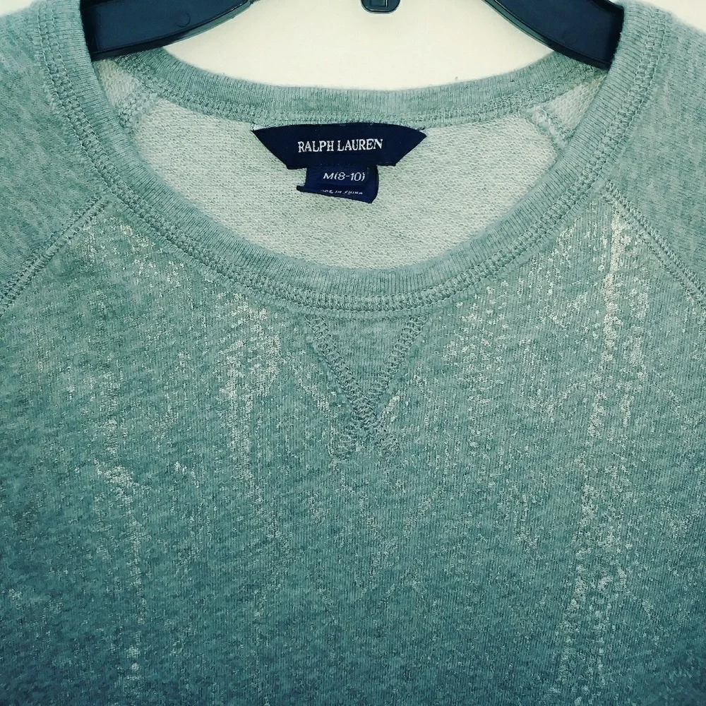 Ralph Lauren Girl Gray Sweater M Sz (8-10)